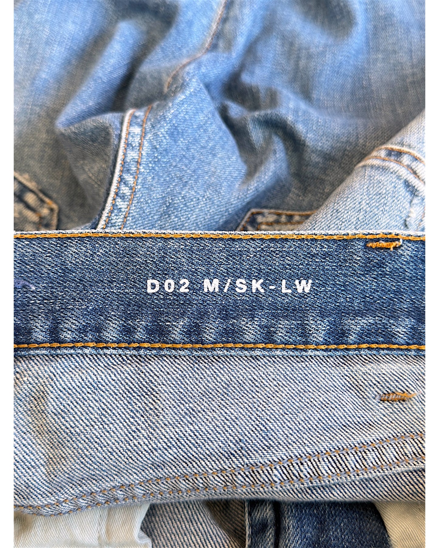 Saint Laurent SS14 by Hedi Slimane D02 Knee Distress Light Blue Washed Denim Jeans