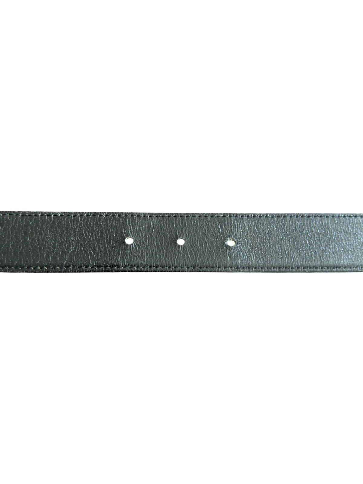 Yves Saint Laurent Y Marble Pattern Engraved Buckle Leather Belt