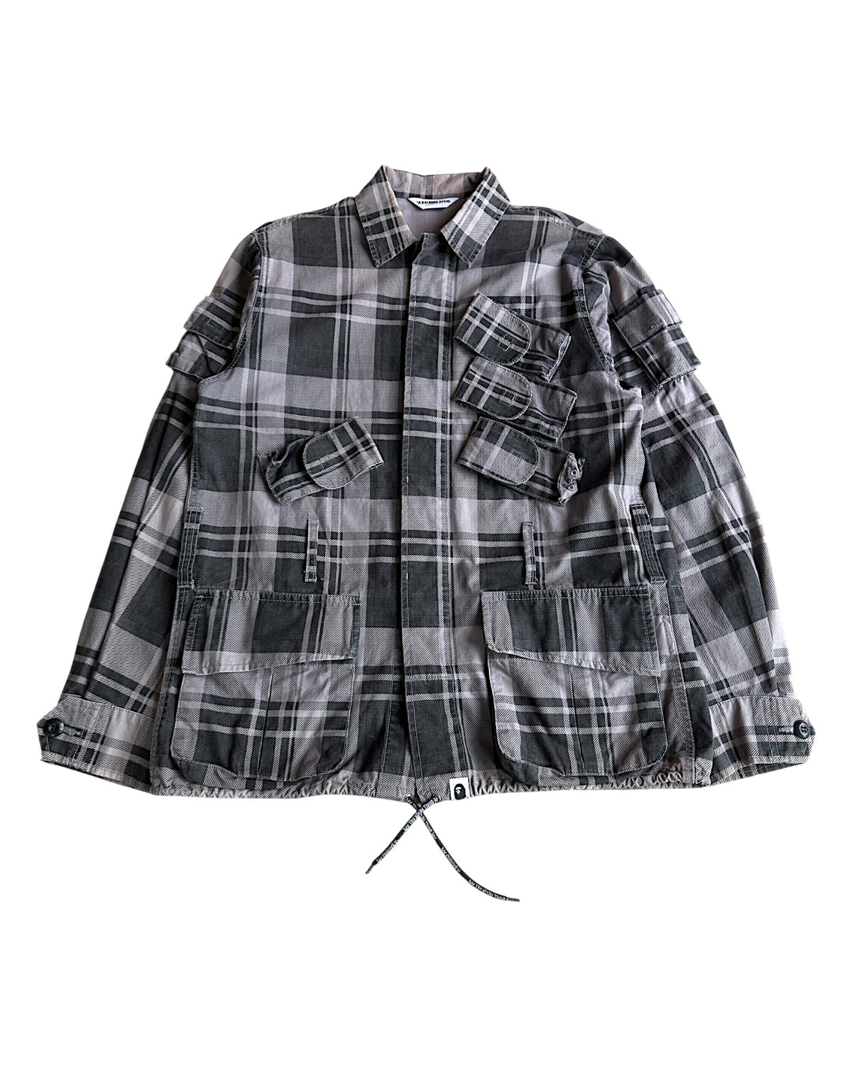 Bape FW09 Multi-Pocket Utility Cargo Plaid Hiker Jacket
