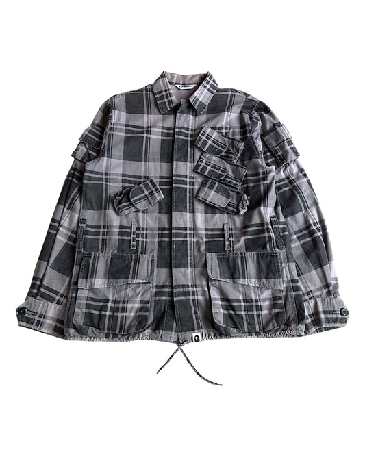 Bape FW09 Multi-Pocket Utility Cargo Plaid Hiker Jacket