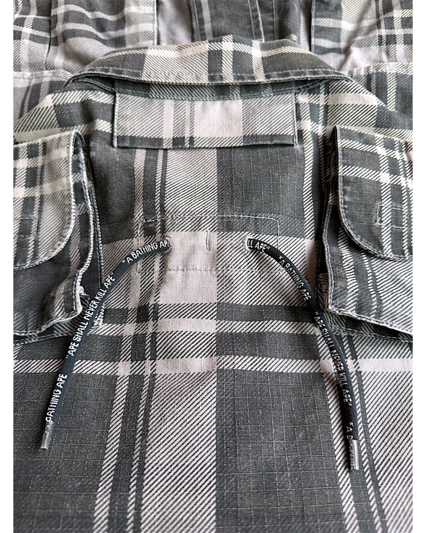 Bape FW09 Multi-Pocket Utility Cargo Plaid Hiker Jacket