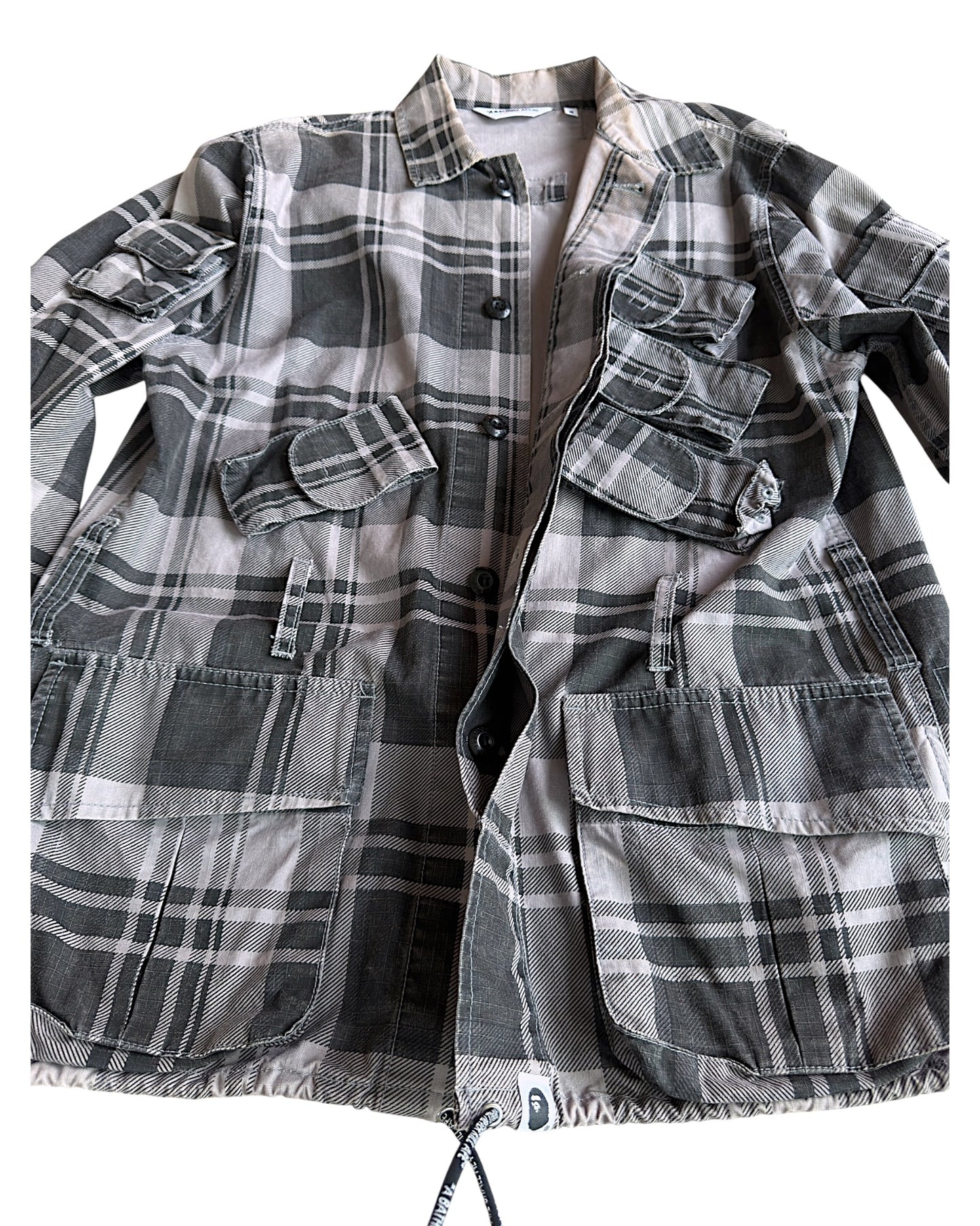 Bape FW09 Multi-Pocket Utility Cargo Plaid Hiker Jacket
