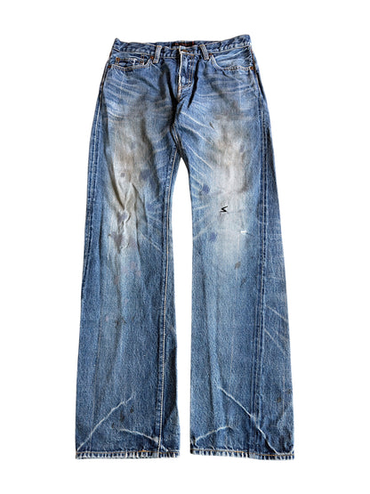 Undercover SS06 "T" Chuuut! Dirt Wash Stitches Raw Selvedge Denim Jeans