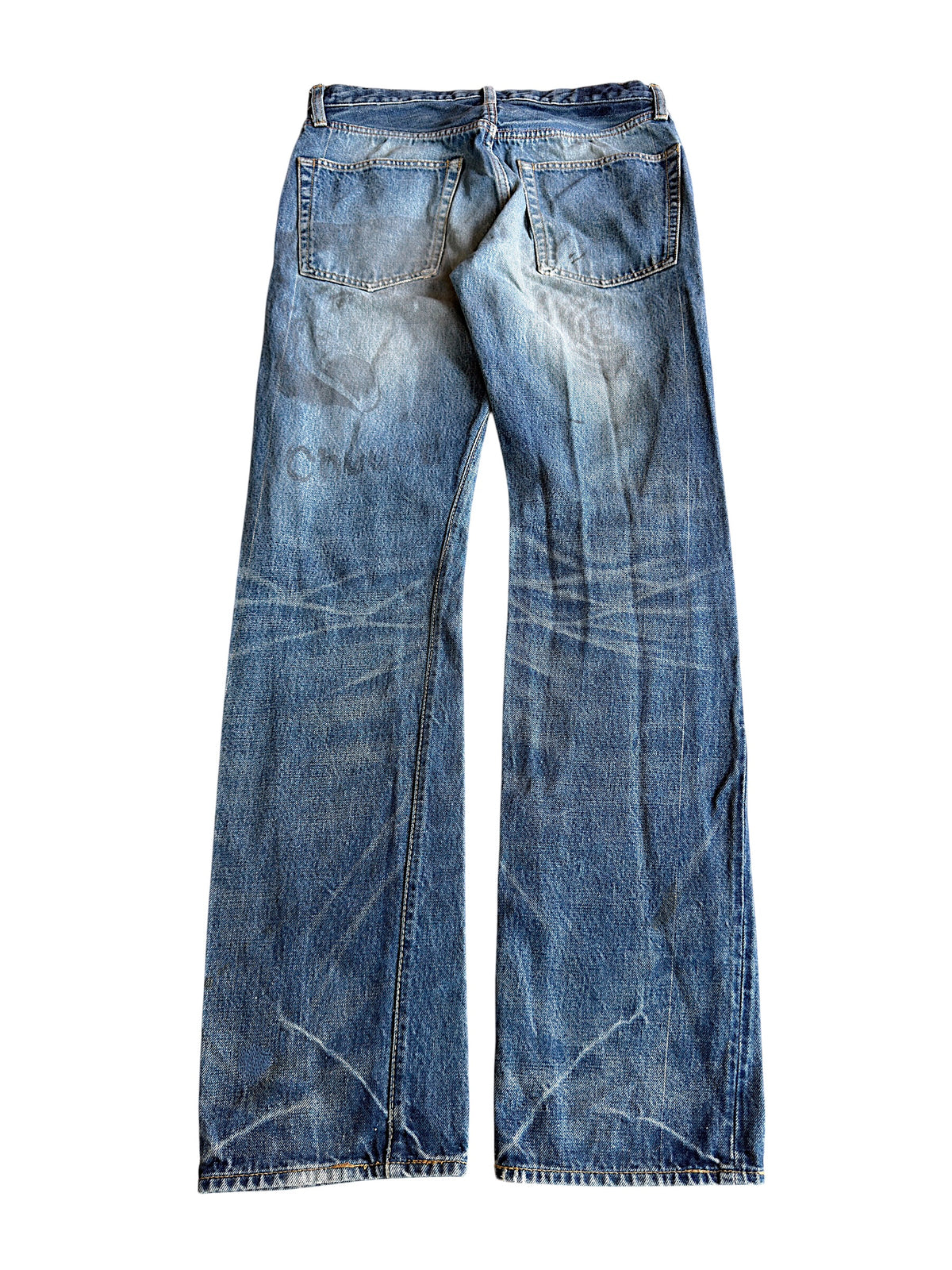 Undercover SS06 "T" Chuuut! Dirt Wash Stitches Raw Selvedge Denim Jeans