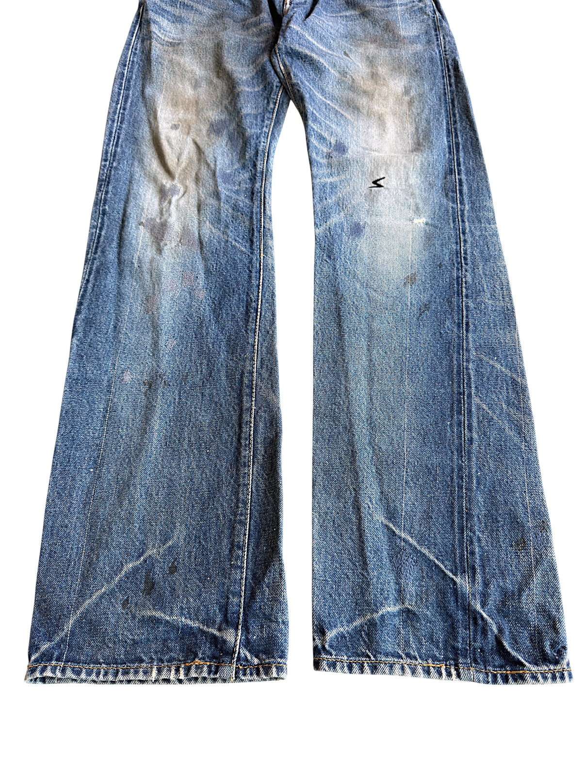 Undercover SS06 "T" Chuuut! Dirt Wash Stitches Raw Selvedge Denim Jeans