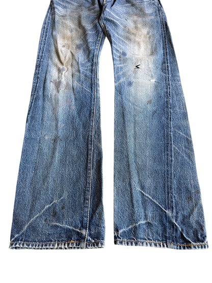 Undercover SS06 "T" Chuuut! Dirt Wash Stitches Raw Selvedge Denim Jeans