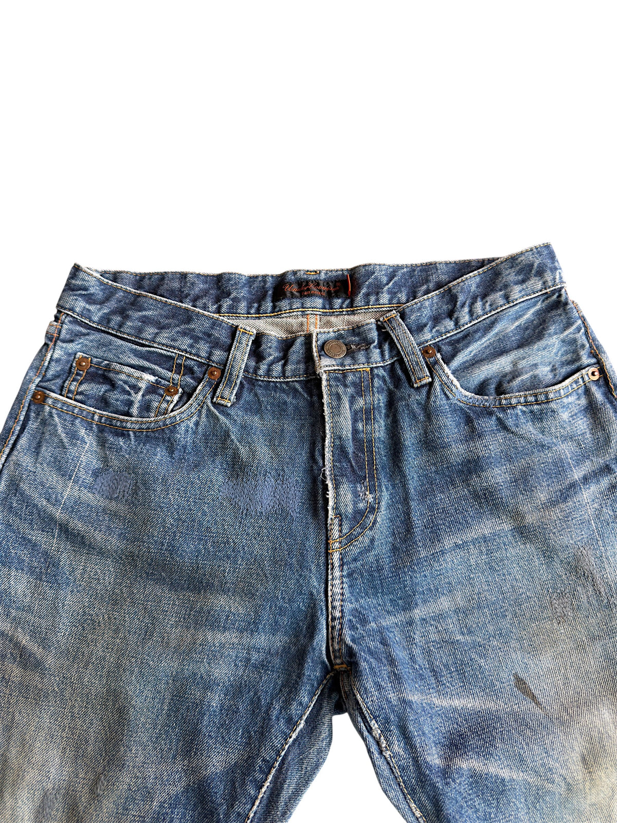 Undercover SS06 "T" Chuuut! Dirt Wash Stitches Raw Selvedge Denim Jeans