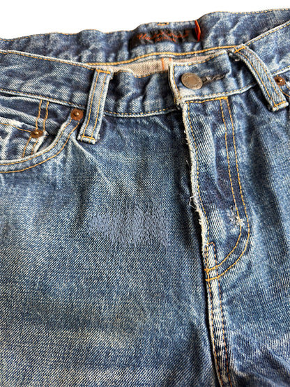 Undercover SS06 "T" Chuuut! Dirt Wash Stitches Raw Selvedge Denim Jeans