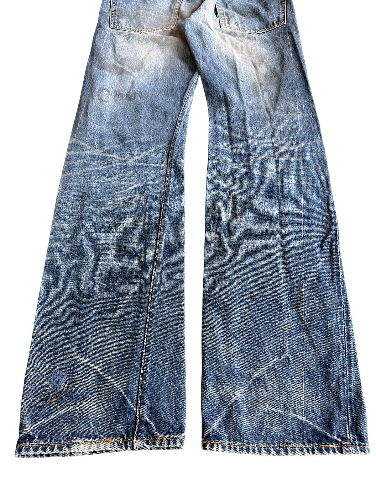 Undercover SS06 "T" Chuuut! Dirt Wash Stitches Raw Selvedge Denim Jeans