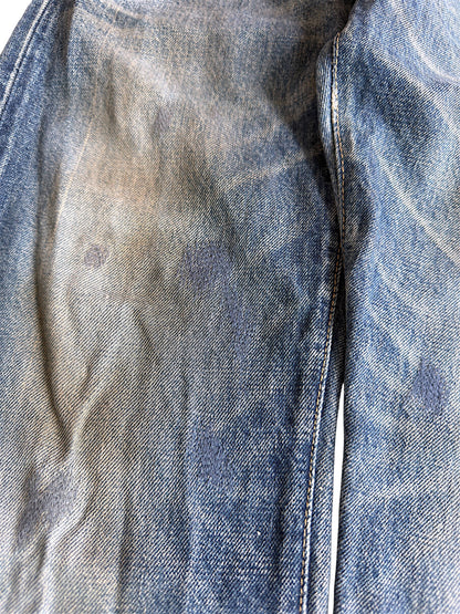Undercover SS06 "T" Chuuut! Dirt Wash Stitches Raw Selvedge Denim Jeans