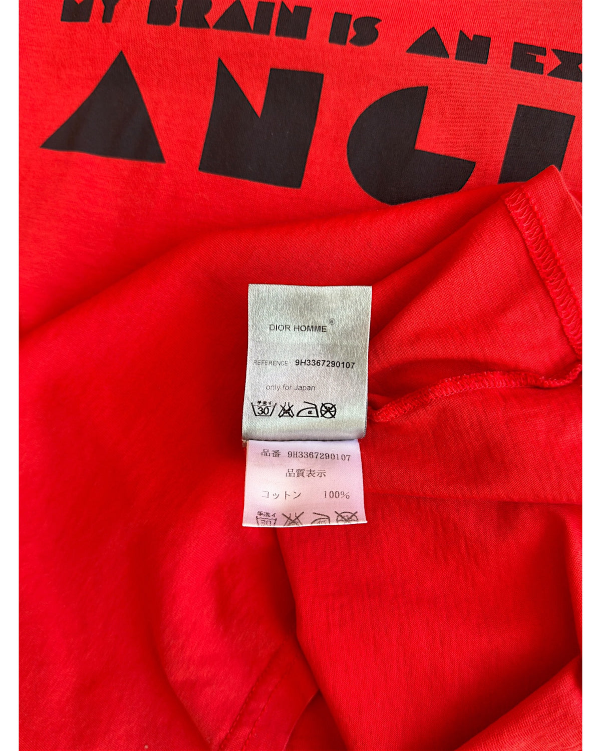 Dior Homme FW09 My Brain Is An Extension of Angles V-Neck T-Shirt