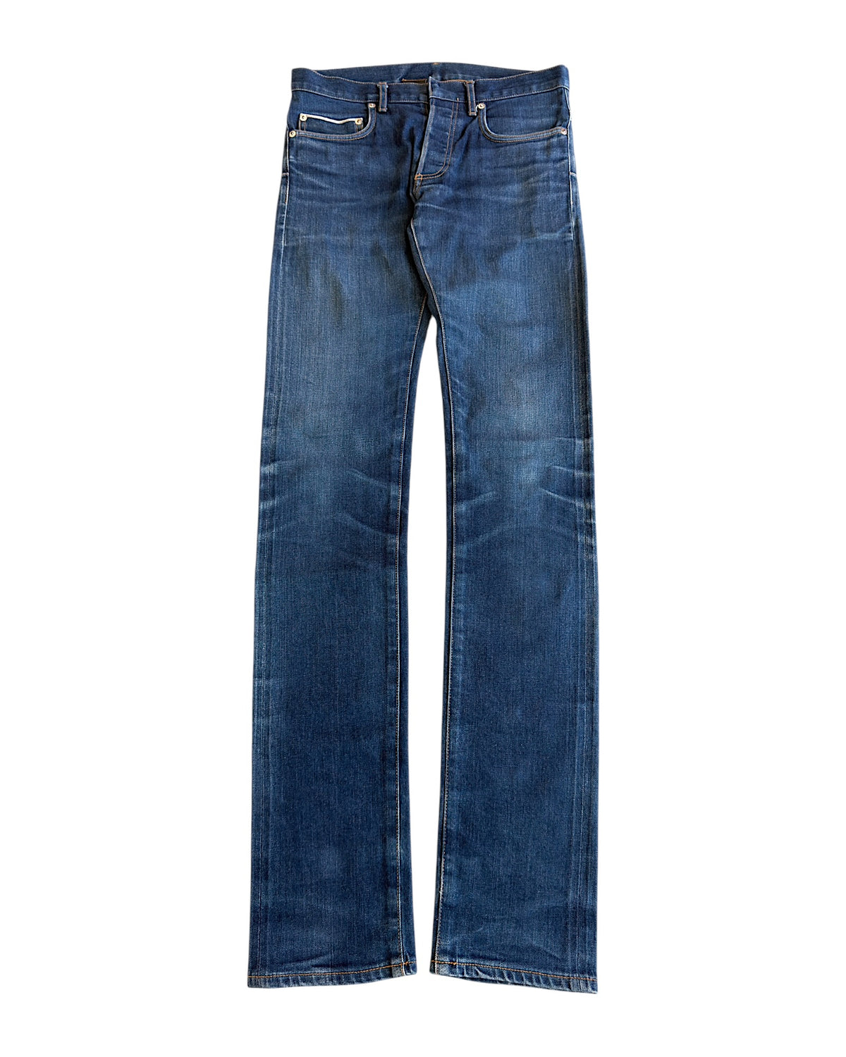 Dior Homme SS10 MIJ Raw Selvedge Indigo Blue Slim Denim Jeans