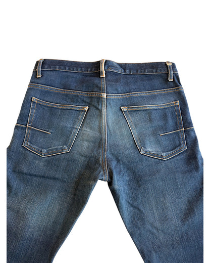 Dior Homme SS10 MIJ Raw Selvedge Indigo Blue Slim Denim Jeans