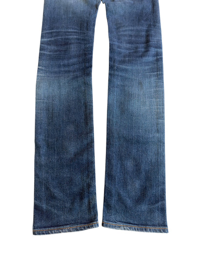Dior Homme SS10 MIJ Raw Selvedge Indigo Blue Slim Denim Jeans