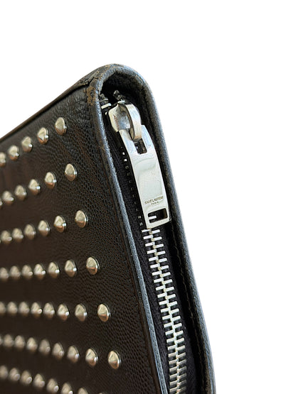 Saint Laurent FW14 Studded Spike Leather Long Wallet