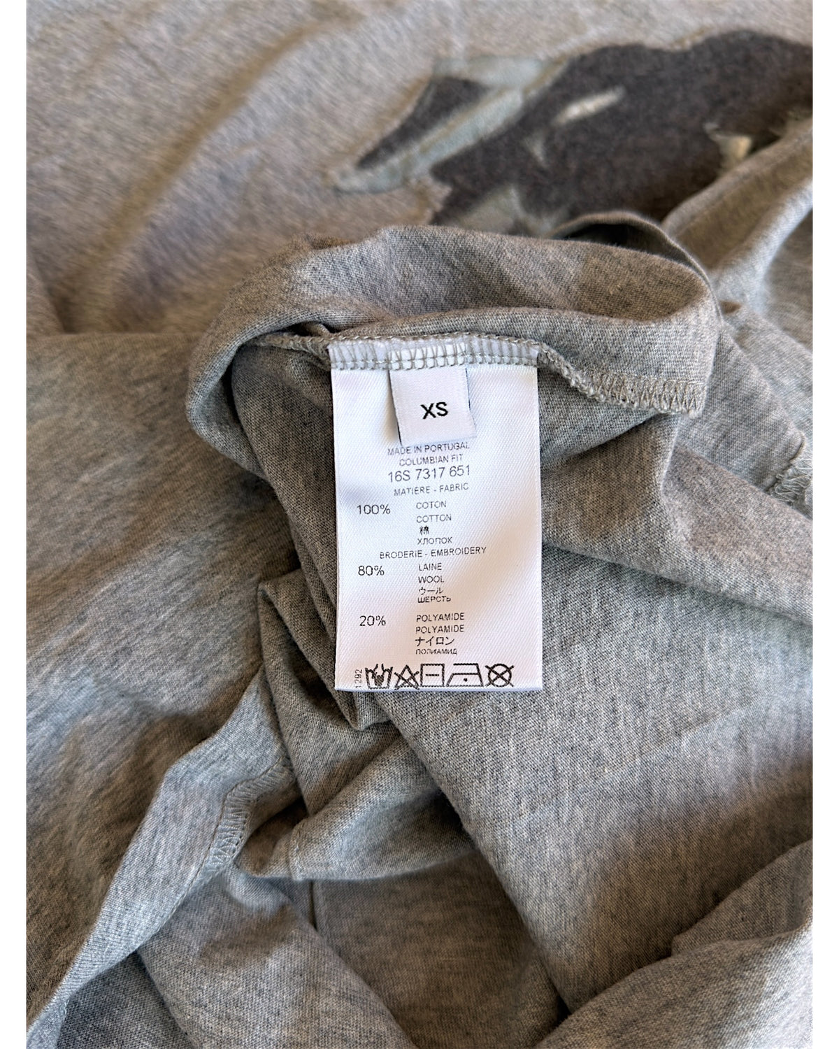 Givenchy Riccardo Tisci Wool Patch Rottweiler T-Shirt