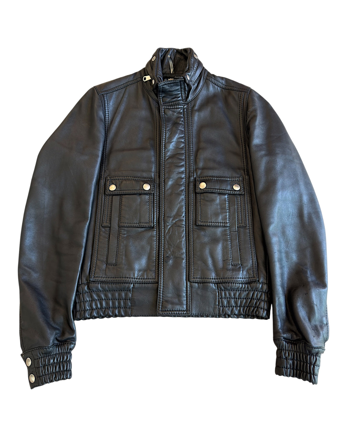 Dior Homme FW08 L-Shape Pocket Leather Bomber Jacket
