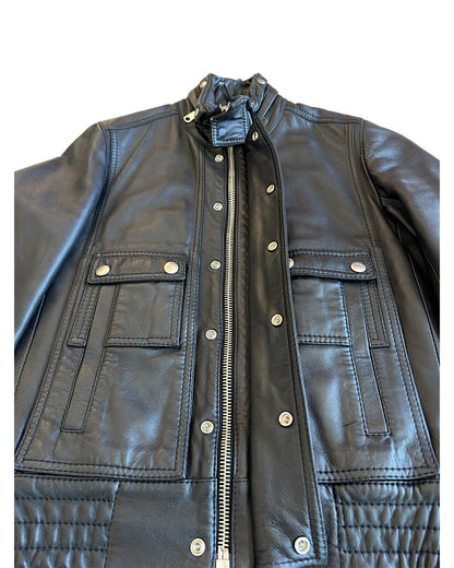 Dior Homme FW08 L-Shape Pocket Leather Bomber Jacket