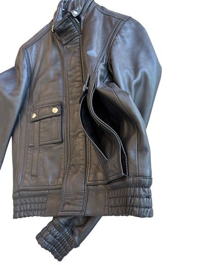 Dior Homme FW08 L-Shape Pocket Leather Bomber Jacket