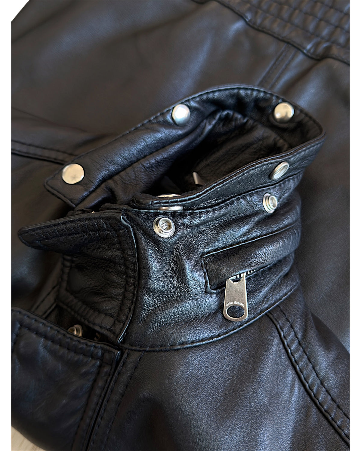 Dior Homme FW08 L-Shape Pocket Leather Bomber Jacket