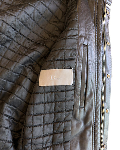Dior Homme FW08 L-Shape Pocket Leather Bomber Jacket