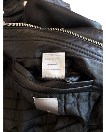 Dior Homme FW08 L-Shape Pocket Leather Bomber Jacket