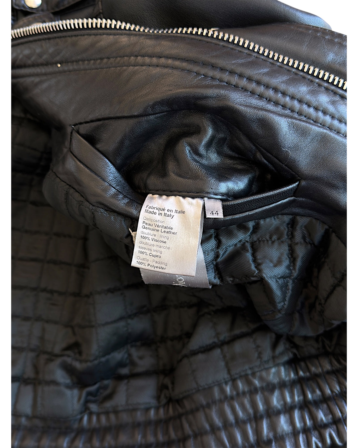 Dior Homme FW08 L-Shape Pocket Leather Bomber Jacket