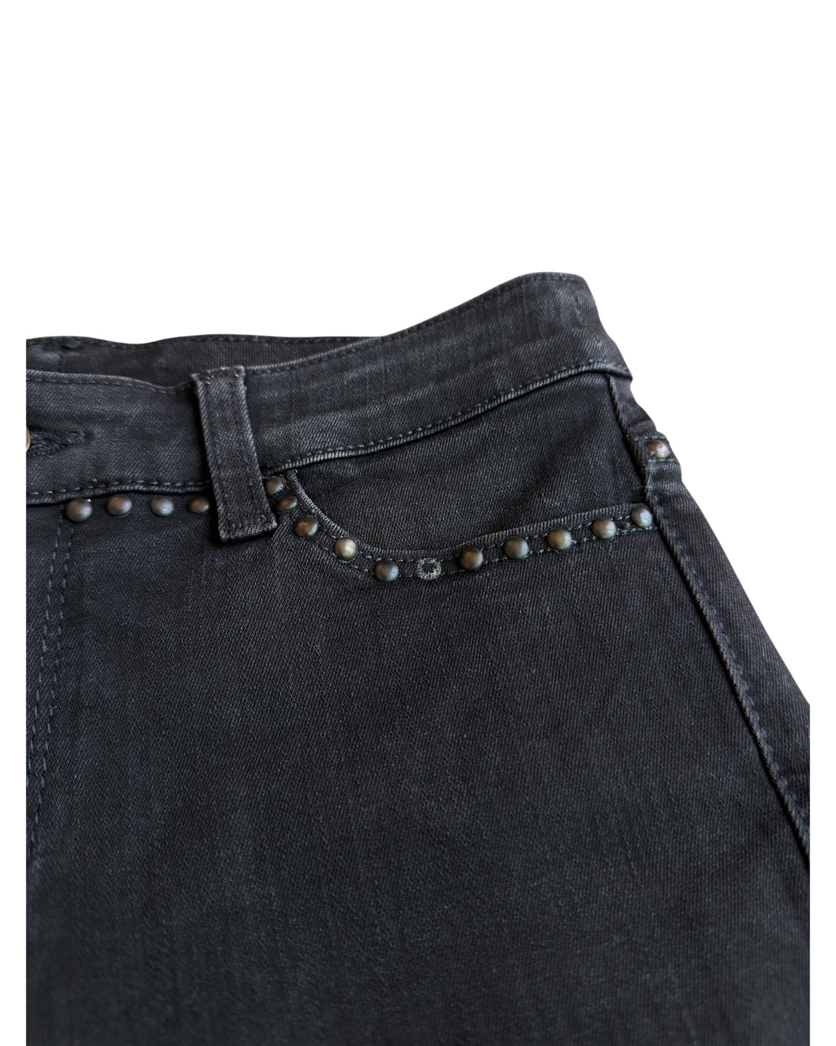Armani Jeans Round Studded Skinny Stretch Denim