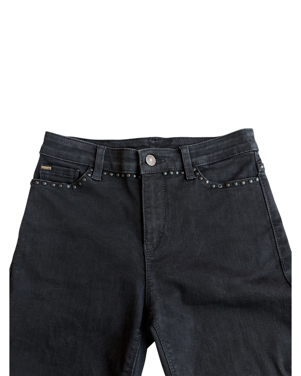 Armani Jeans Round Studded Skinny Stretch Denim