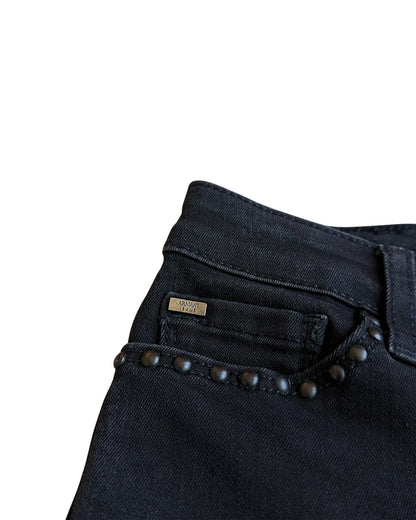 Armani Jeans Round Studded Skinny Stretch Denim