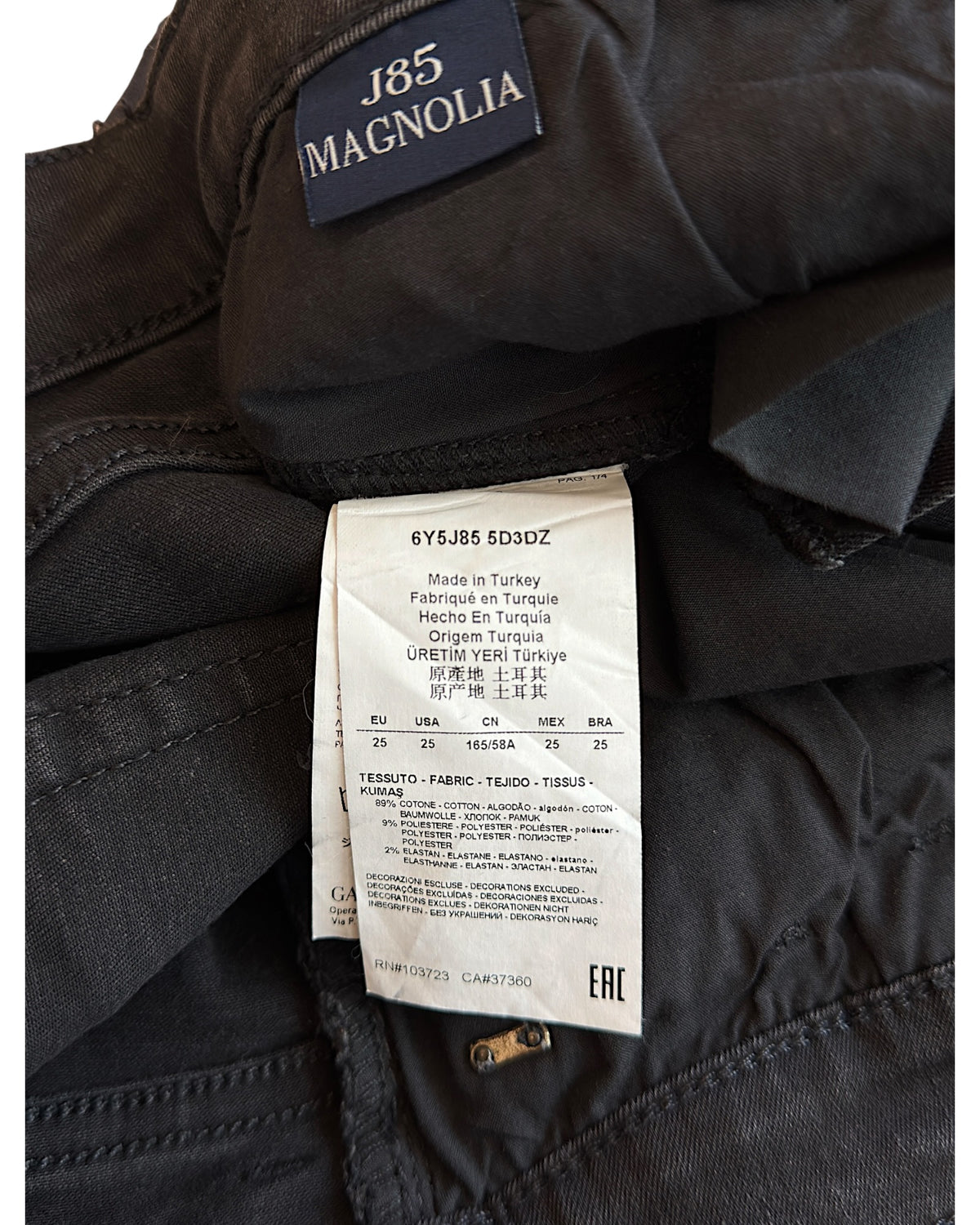 Armani Jeans Round Studded Skinny Stretch Denim
