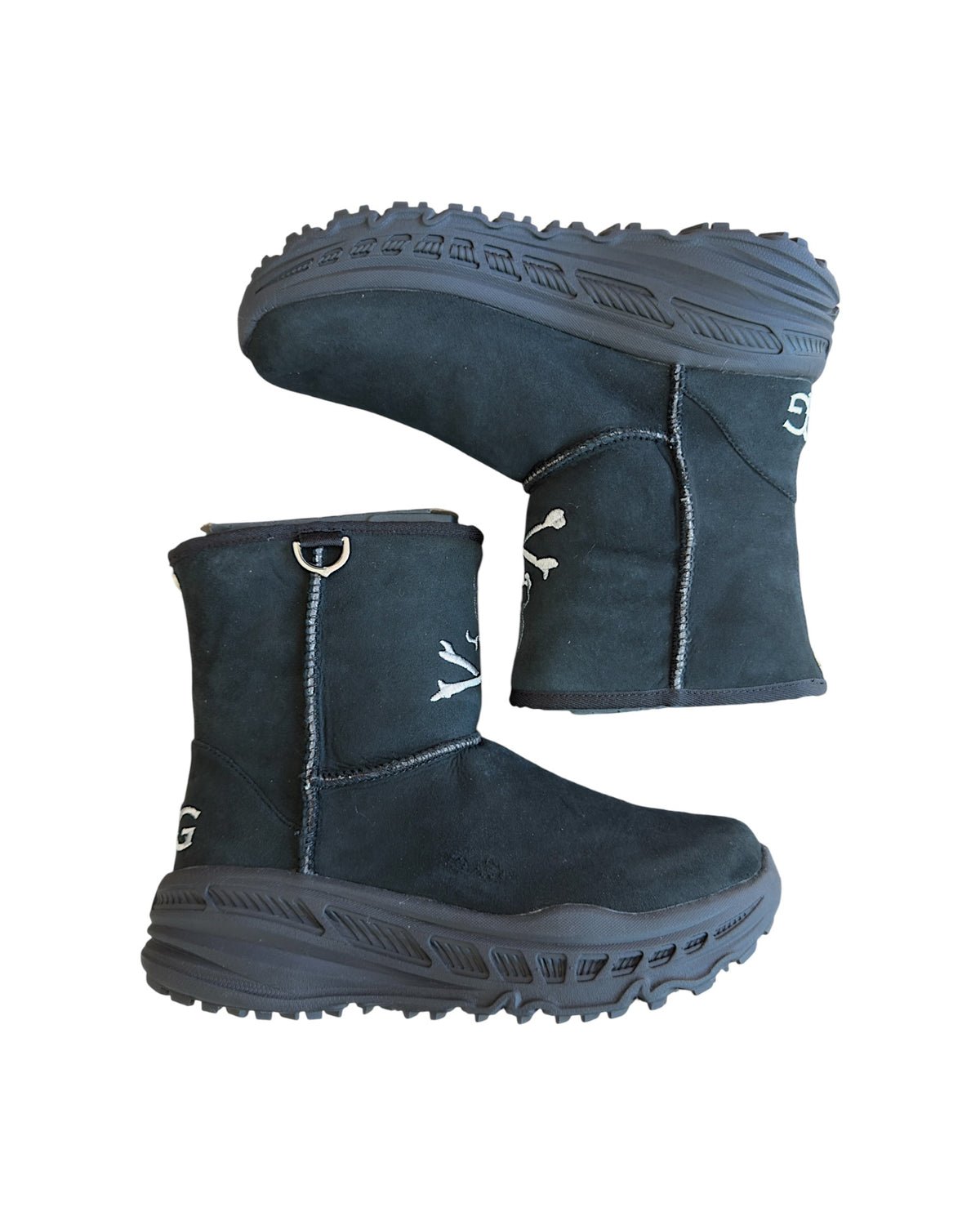 Mastermind World × Ugg Back Zip Skull Embroidered Shearling CA805 Boots