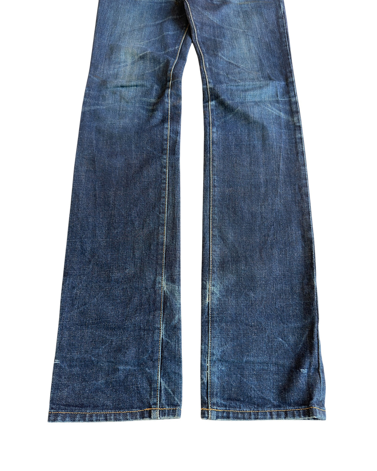 FUGA Star Studded Black Whisker Slim Indigo Denim Jeans