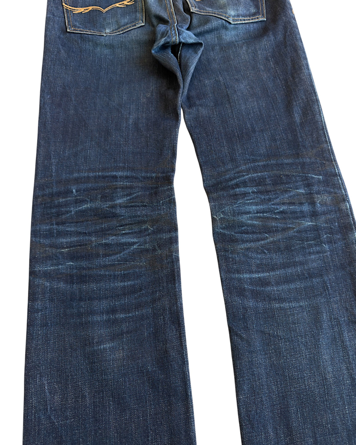 FUGA Star Studded Black Whisker Slim Indigo Denim Jeans