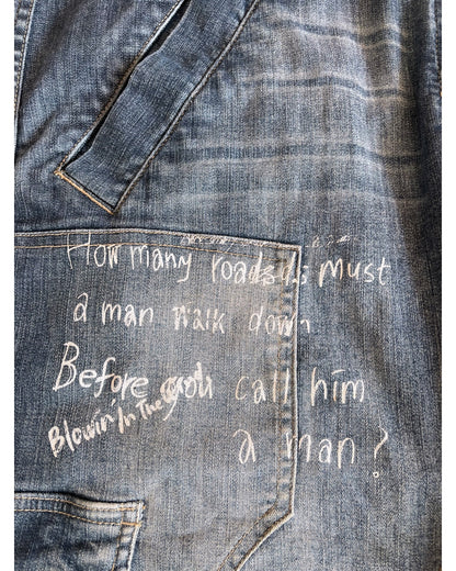 PPFM Double Skull Eastern Rock Anarchy Denim Cargo Jumpsuit