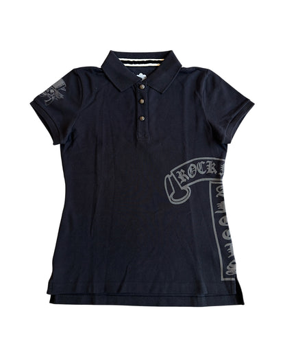 A&G Rock 925 Silver Buttons T-Bar Rock N' Roll Angels Polo Shirt