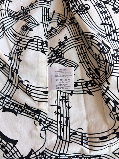 Number (N)ine SS07 "About A Boy" Music Notes Lined Checkered Trench Coat