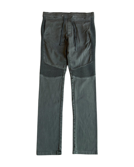 Balmain FW14 Slim Moto Biker Sweatpants