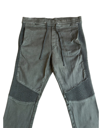 Balmain FW14 Slim Moto Biker Sweatpants