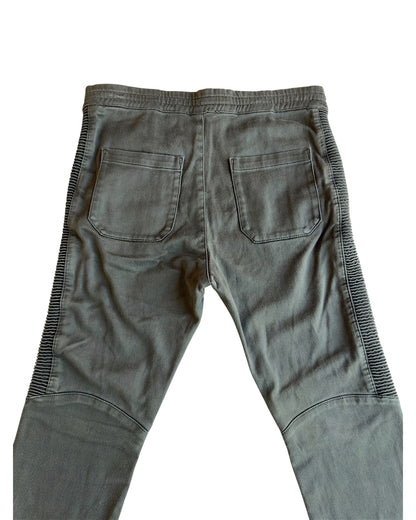 Balmain FW14 Slim Moto Biker Sweatpants