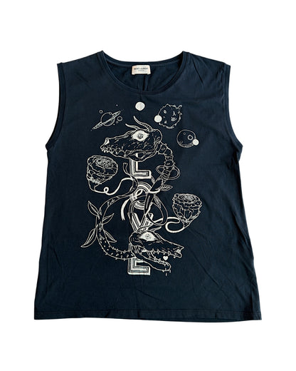 Saint Laurent SS12 by Hedi Slimane Love Space Monster Sleeveless T-Shirt