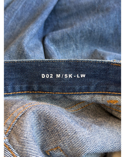 Saint Laurent D02 Distressed Repaired Indigo Blue Denim Jeans