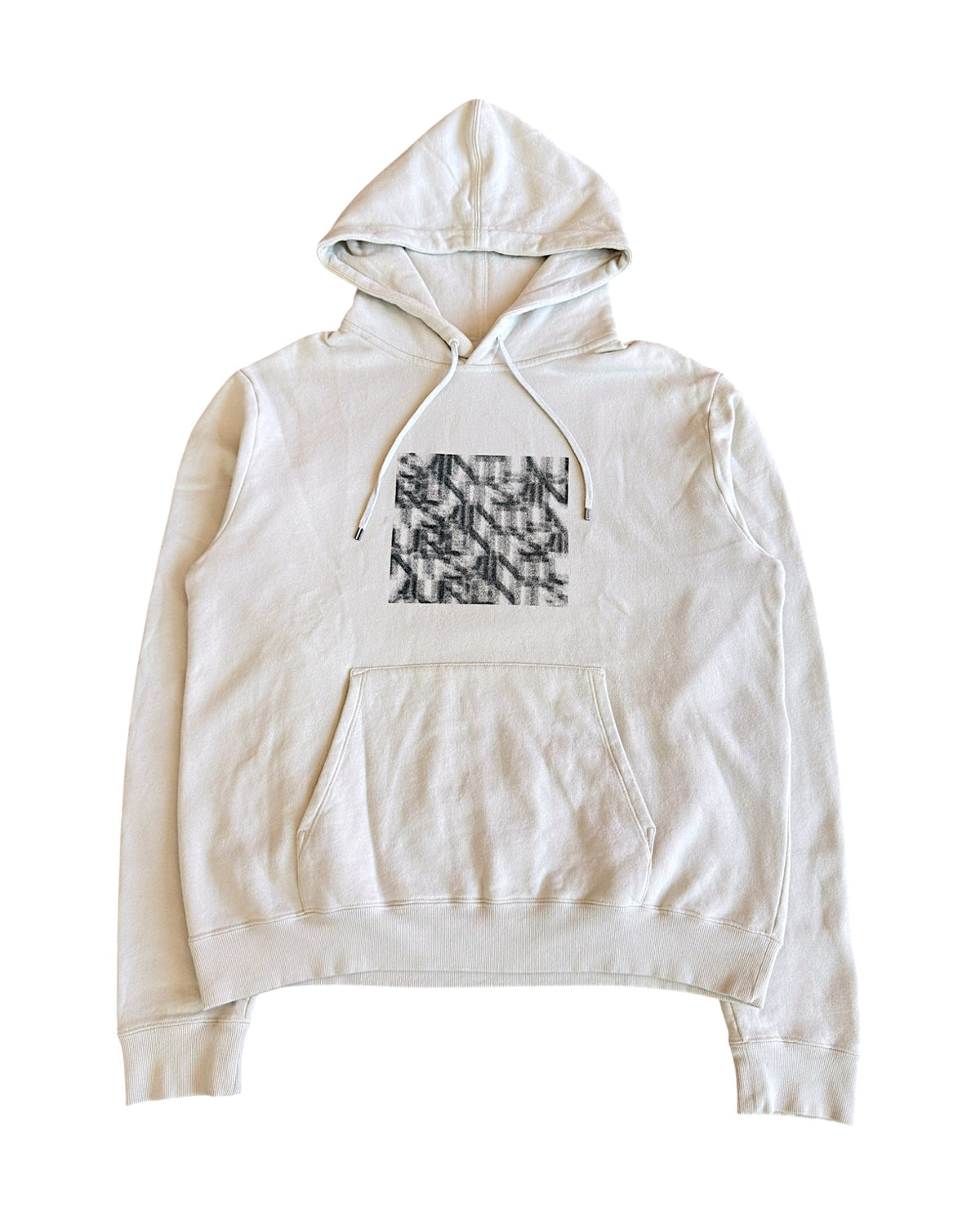 Saint Laurent FW21 Optical Illusion Box Logo Hoodie