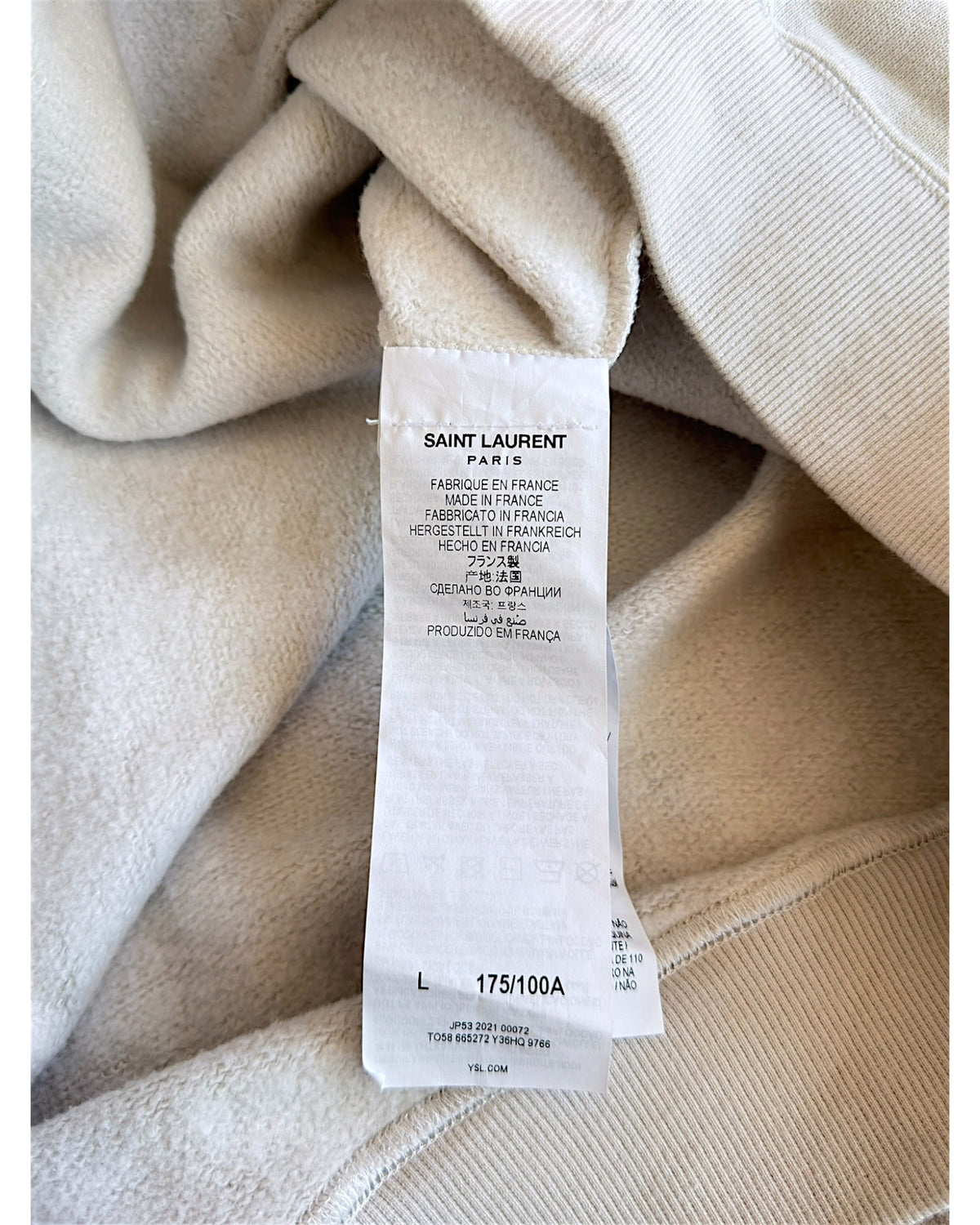 Saint Laurent FW21 Optical Illusion Box Logo Hoodie