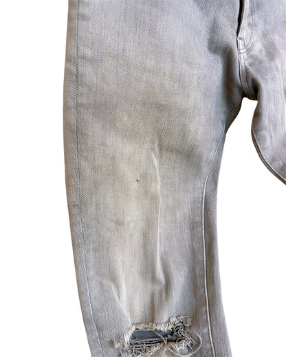 Undercover SS14 "Psychocandy" Full Wrap Zipper Distressed Denim Jeans