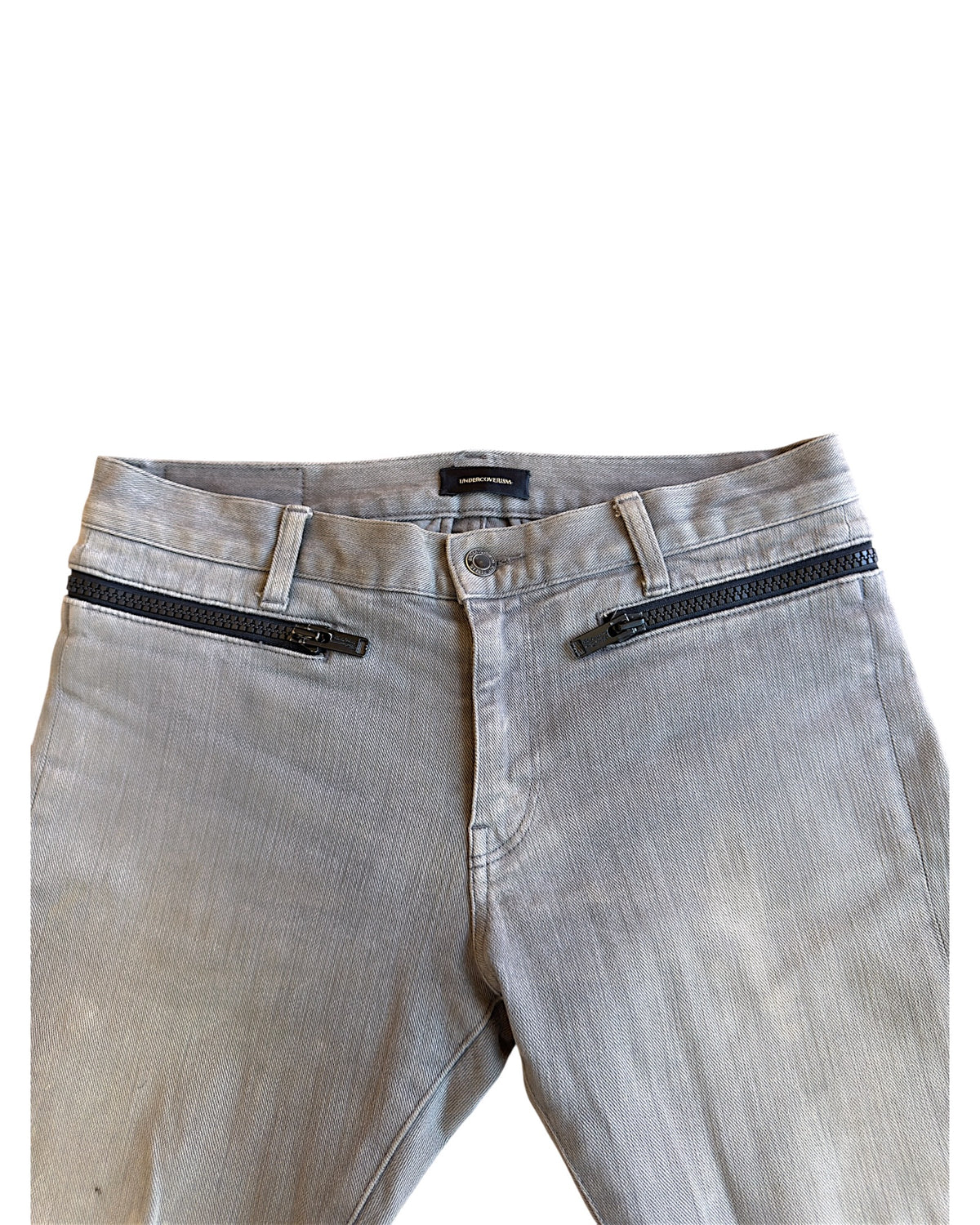 Undercover SS14 "Psychocandy" Full Wrap Zipper Distressed Denim Jeans