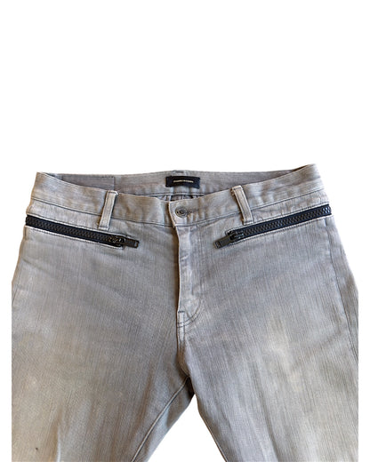 Undercover SS14 "Psychocandy" Full Wrap Zipper Distressed Denim Jeans
