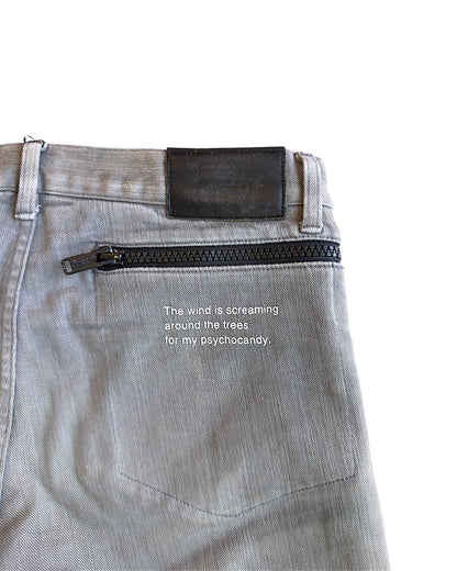 Undercover SS14 "Psychocandy" Full Wrap Zipper Distressed Denim Jeans