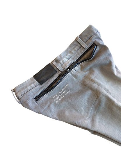 Undercover SS14 "Psychocandy" Full Wrap Zipper Distressed Denim Jeans