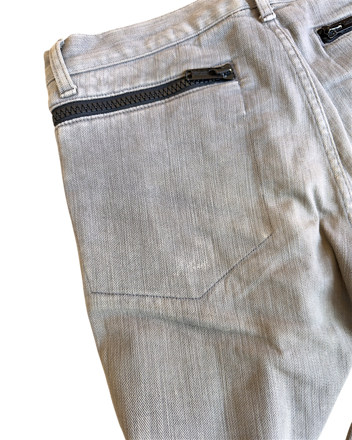 Undercover SS14 "Psychocandy" Full Wrap Zipper Distressed Denim Jeans